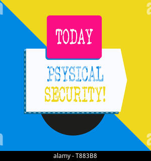 Konzeptionelle Handschrift zeigt die physische Sicherheit. Begriff Sinne unautorisierter Zugang zu Einrichtungen zu verweigern. Stockfoto