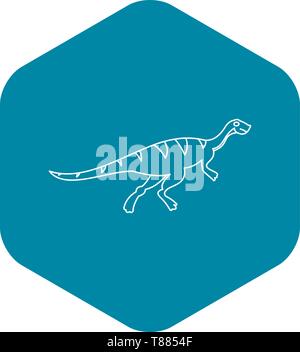 Gallimimus Symbol, outline Style Stock Vektor