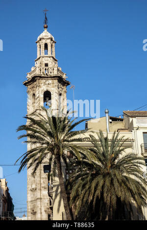 Valencia City Spanien, Valencia Altstadt Torre Santa Catalina Stockfoto