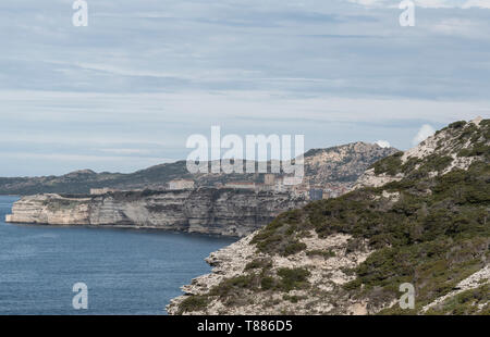 Von Bonifacio auf Korsika. Stockfoto