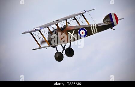 1918 Sopwith Camel (Reproduktion) durchführen bei shuttleworth Saison Premiere am 5. Mai 2019 Stockfoto