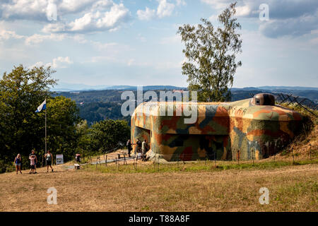 Grenze Festungen aus dem Zweiten Weltkrieg in der Tschechischen Republik Stockfoto