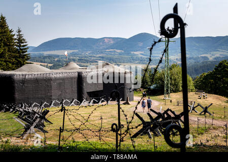 Grenze Festungen aus dem Zweiten Weltkrieg in der Tschechischen Republik Stockfoto