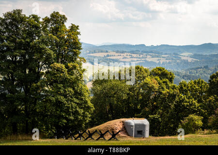 Grenze Festungen aus dem Zweiten Weltkrieg in der Tschechischen Republik Stockfoto