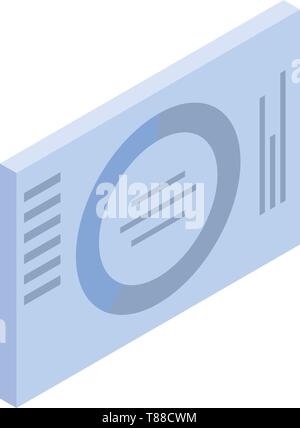 Business graph Icon, isometrische Stil Stock Vektor