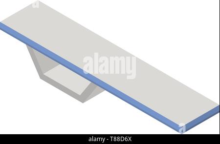 Holz Sprungbrett Symbol, isometrische Stil Stock Vektor
