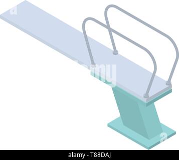 Moderne Sprungbrett Symbol, isometrische Stil Stock Vektor