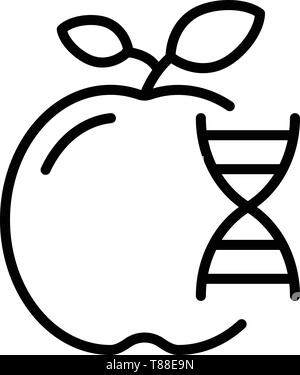 Genetisch Obst Symbol geändert, outline Style Stock Vektor