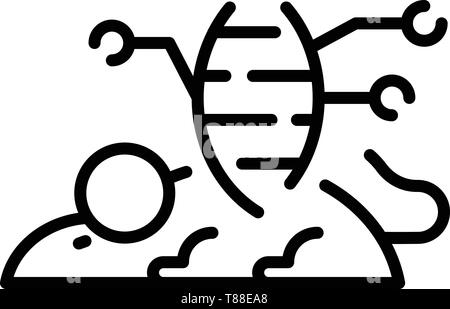 Maus DNA-Symbol, outline Style Stock Vektor
