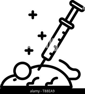 Laborratte experiment Symbol, outline Style Stock Vektor