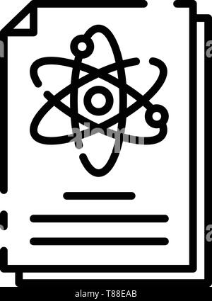 Labor Symbol Dokumentation, outline Style Stock Vektor
