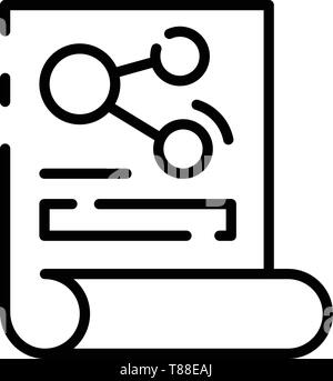 Genetischen Labor Dokumentsymbol, outline Style Stock Vektor