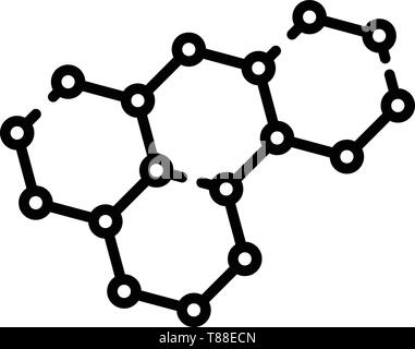 Molekulare Struktur Symbol, outline Style Stock Vektor