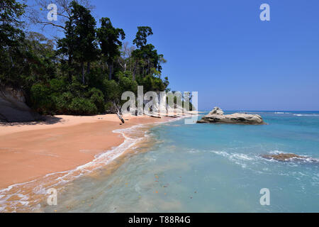 Die meisten wunderschöne, exotische Sitapur Strand auf der Andaman an Neil Insel der Andamanen und Nikobaren Inseln, Indien Stockfoto