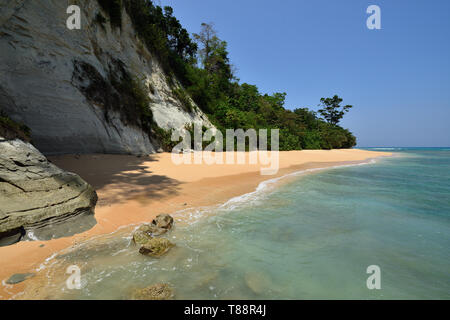 Die meisten wunderschöne, exotische Sitapur Strand auf der Andaman an Neil Insel der Andamanen und Nikobaren Inseln, Indien Stockfoto