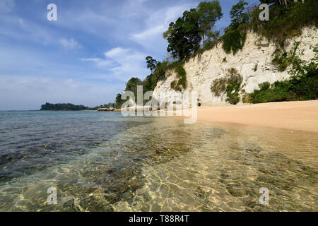 Die meisten wunderschöne, exotische Sitapur Strand auf der Andaman an Neil Insel der Andamanen und Nikobaren Inseln, Indien Stockfoto