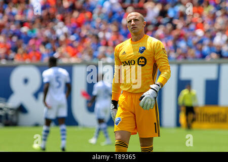 Cincinnati, Ohio, USA. 11. Mai, 2019. Montreal Impact Torhüter Evan Bush während ein MLS-Fußball-Spiel zwischen dem FC Cincinnati und Montreal Impact an Nippert Stadion in Cincinnati, Ohio. Kevin Schultz/CSM/Alamy leben Nachrichten Stockfoto