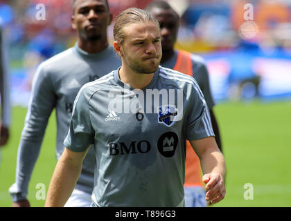 Cincinnati, Ohio, USA. 11. Mai, 2019. Samuel Piette der Montreal Impact vor ein MLS-Fußball-Spiel zwischen dem FC Cincinnati und Montreal Impact an Nippert Stadion in Cincinnati, Ohio. Kevin Schultz/CSM/Alamy leben Nachrichten Stockfoto