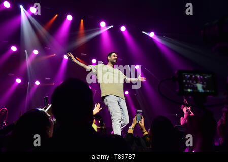 Miami, FL, USA. 10. Mai, 2019. Sänger Melendi führt im Konzert an James L. Knight Center am 10 Mai, 2019 in Miami, Florida. Quelle: MPI 10/Media Punch/Alamy leben Nachrichten Stockfoto