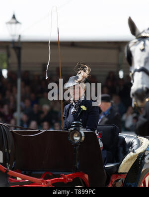 Windsor, Großbritannien. 12. Mai 2019. Sophie Wessex Beförderung im Royal Windsor Horse Show fahren. Credit: Maureen McLean/Alamy leben Nachrichten Stockfoto