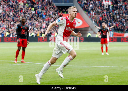 Amsterdam, Niederlande. 12. Mai 2019. Der eredivisie, Johan Cruijffarena, Saison 2018 / 2019, während des Spiels Ajax-FC Utrecht Credit: Pro Schüsse/Alamy leben Nachrichten Stockfoto