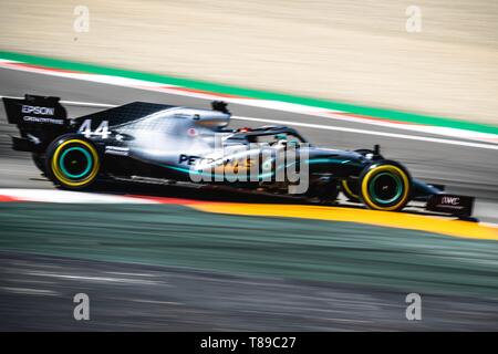 Barcelona, Spanien. 12. Mai 2019. LEWIS HAMILTON (GBR) von Team Mercedes fährt in seinem W10 während der spanischen GP am Circuit de Catalunya Credit: Matthias Oesterle/Alamy leben Nachrichten Stockfoto