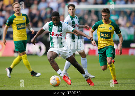 GRONINGEN, 12-05-2019, Stadion Hitachi Kapitalmobilität Stadion, Saison 2018 / 2019, der niederländischen Eredivisie, FC Groningen player Deyovaisio Zeefuik während des Spiels FC Groningen - Fortuna Sittard. Stockfoto