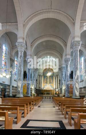 Frankreich, Haute Savoie, Annecy, das Innere der Basilika Mariä Heimsuchung, wo der Hl. Franz von Sales ruht Stockfoto