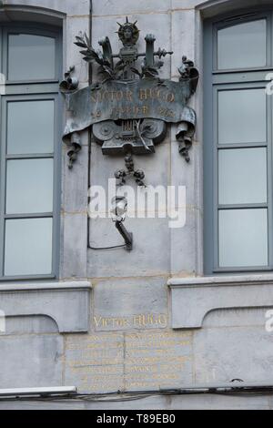 Frankreich, Franche-Comté, Besancon die Fassade des Museum Victor Hugo in seinem Geburtsort installiert Stockfoto