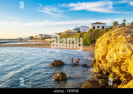 Italien, Sizilien, Scoglitti, kleines Fischerdorf und searesort an der Südküste Stockfoto