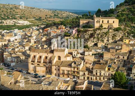 Italien, Sizilien, Sciacca, UNESCO-Weltkulturerbe, Blick von San Matteo Hill Stockfoto