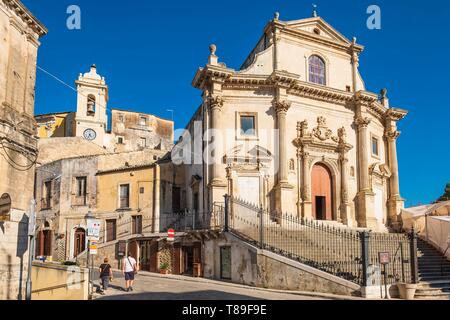 Italien, Sizilien, Siracusa, Ragusa Ibla (Unterstadt), UNESCO-Weltkulturerbe, Anime Sante del Purgatorio Kirche Stockfoto