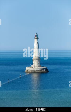 Frankreich, Gironde, Le Verdon Sur Mer, Leuchtturm Cordouan (Luftbild) Stockfoto