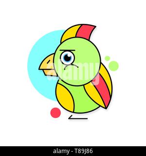Parrot logo Vector Illustration auf weißen Hintergrund für Ihr Design Stock Vektor