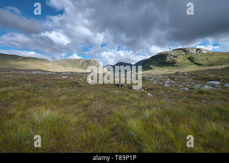 Die vergiftete Glen, am Fuße des Mount Errigal in Dunlewey, Donegal, Irland Stockfoto