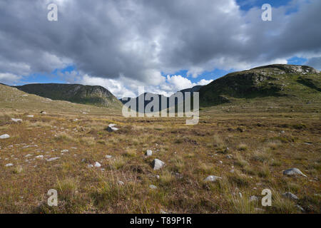 Die vergiftete Glen, am Fuße des Mount Errigal in Dunlewey, Donegal, Irland Stockfoto