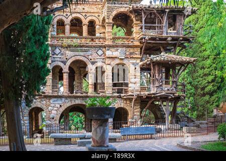 Italien, Sizilien, Taormina, Altstadt, Park Duca di Cesaro oder Villa Comunale von dem englischen Florence Trevelyan im späten 18. Jahrhundert entworfen Stockfoto