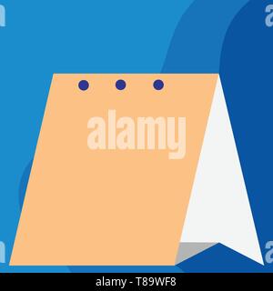 Moderne frische und einfache Design der Kalender mit harten gefaltetes Papier material Geschäftskonzept leere Vorlage kopieren Raum isoliert Poster Gutscheine Promot Stock Vektor