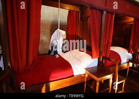 Frankreich, Cote d'Or, Beaune, Salle des Povres an der Hospices de Beaune oder Hotel Dieu de Beaune ist ein ehemaliges Krankenhaus aus dem fünfzehnten Jahrhundert, heute ein Museum, in Beaune im Burgund Stockfoto