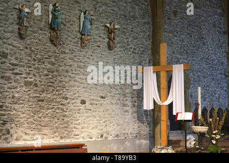 Eglise Saint-Jean Baptiste. Megève. St. Johannes der Täufer Kirche. Megeve. Stockfoto