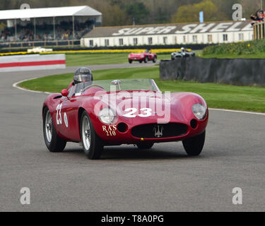 Stephan Rettenmaier, Maserati 300S, Peter Collins Trophäe, Sportwagen Rennen, 1948 bis 1955, 77 Mitglieder treffen, Goodwood, West Sussex, England, Apri Stockfoto