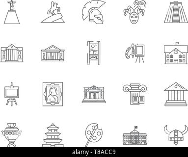 Kunst Museum Zeile für Symbole, Zeichen, Vektor, Abbildung: Konzept Stock Vektor