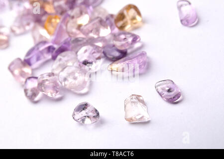 Ametrine Chips Stockfoto