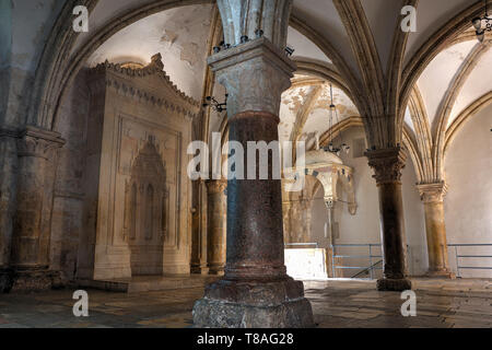 Das Abendmahl (Coenaculum), auch bekannt als der "Obersaal", ist ein Raum, der traditionell als Ort des Letzten Abendmahls gehalten wird. Altes Jerusalem, Israel Stockfoto