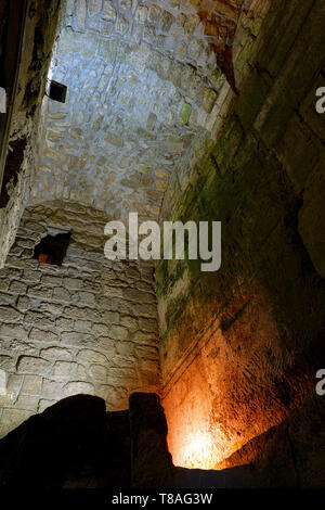 Zisterne bei Kotel Tunnels (Westwall Tunnel), Altstadt von Jerusalem, Israel. Stockfoto