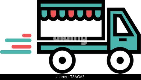 Lieferung auto Symbol - Editierbare Lieferung auto Vektor Symbol für Webseite oder mobile. Stock Vektor