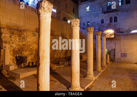 Säulen des Cardo, Altstadt von Jerusalem, Israel Stockfoto