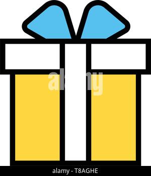 Geschenk Box icon-Vektor Geschenkbox Symbol "Bearbeitbar" Website und mobile Apps. Stock Vektor