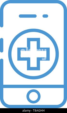 Gesundheitswesen & Medizinische Notruf vektor Icon. Stock Vektor