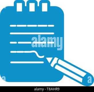 Schreiben Hinweis Symbol vektor Vektor Symbol. Stock Vektor